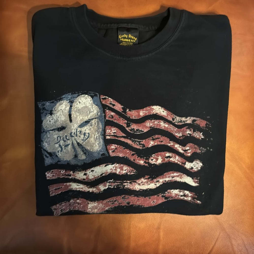 Lucky Brand Black Flag Graphic Tee